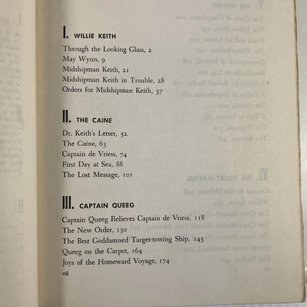 The Caine Mutiny Herman Wouk 1951 Vintage Book Hardcover